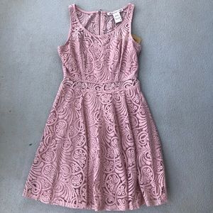 Brand New American Rag Pink Lace High Neck Dress